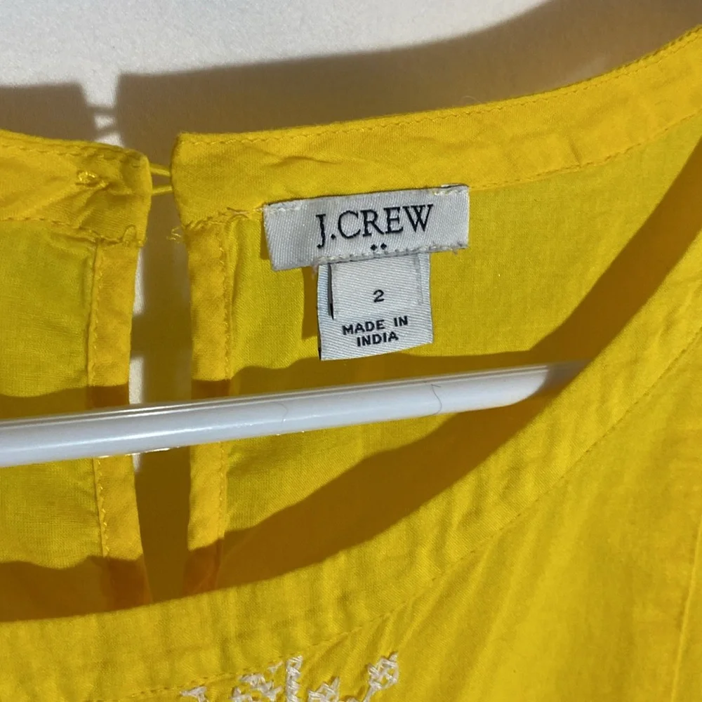 J. Crew Yellow Peplum yellow Blouse women’s top Sz 2